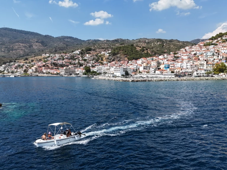 Motorboat rental with or without captain Poseidon Plomari