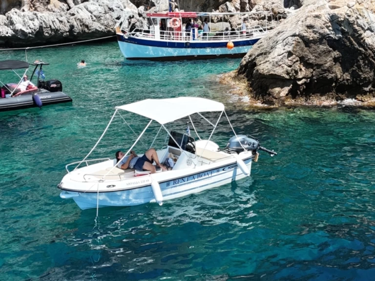 Motorboat rental with or without captain Poseidon Plomari