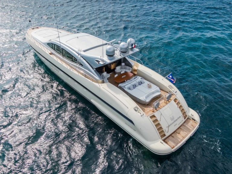 Mangusta 108 charter bareboat or captained in  Antibes
