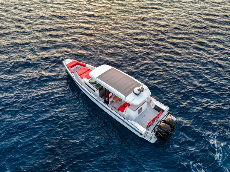 Axopar Axopar 37 Sun-Top charter bareboat or captained in  Ornos