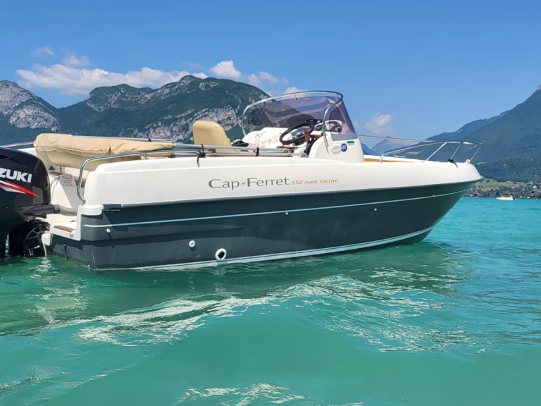 B2 Marine Cap Ferret 552 Open Swing charter bareboat or captained in  Annecy