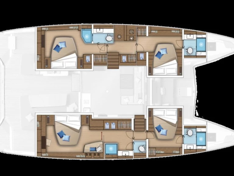 Boat rental Lagoon Lagoon 55 - 4 cab. in Parham Town on Samboat