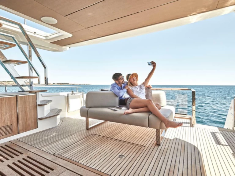 Prestige X60 charter bareboat or captained in  Juan-les-Pins