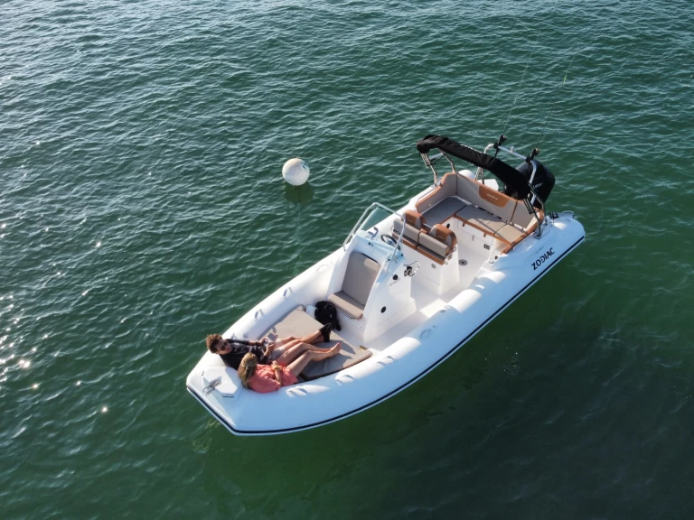 Bareboat Rental RIB Zodiac with a boat licence