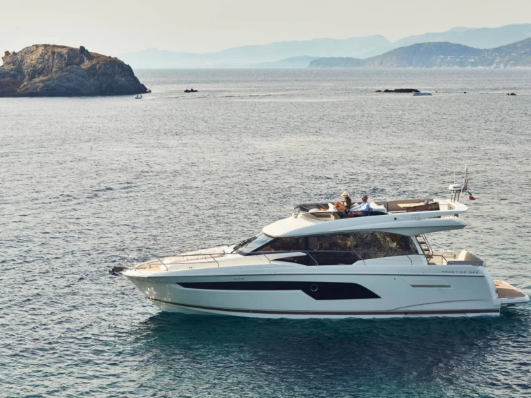 Jeanneau Prestige 520 Fly charter bareboat or captained in  Antibes