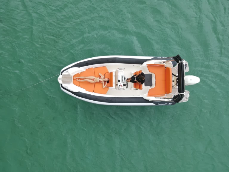 Bareboat Rental RIB Marlin Boat with a boat licence