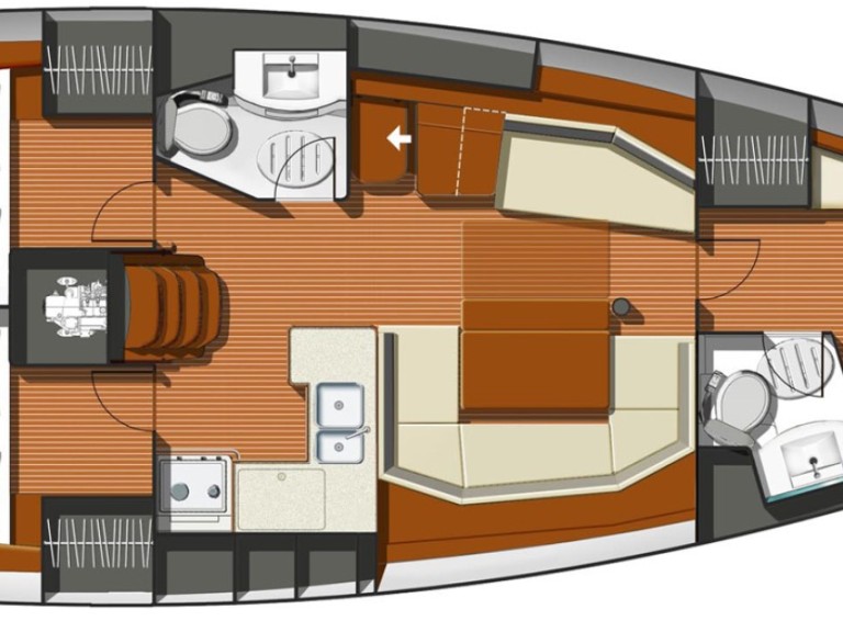 Jeanneau Sun Odyssey 42i charter bareboat or captained in  Biograd na Moru