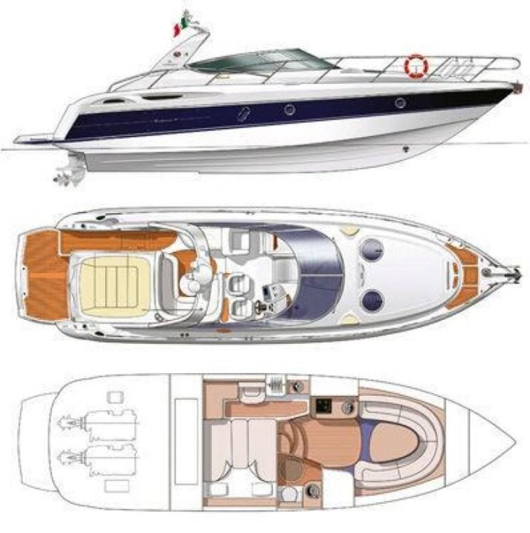 Motorboat rental with or without captain Cranchi Porto-Vecchio