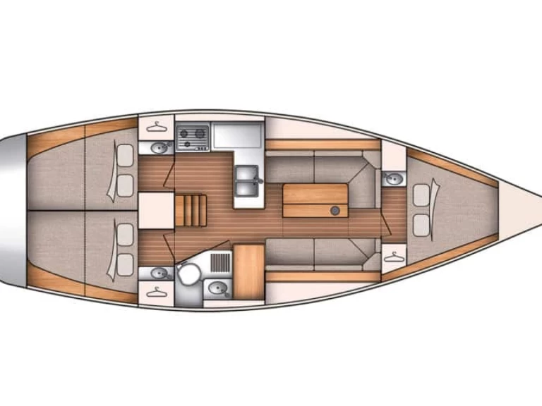 Bareboat Rental Sailboat Bénéteau with a boat licence