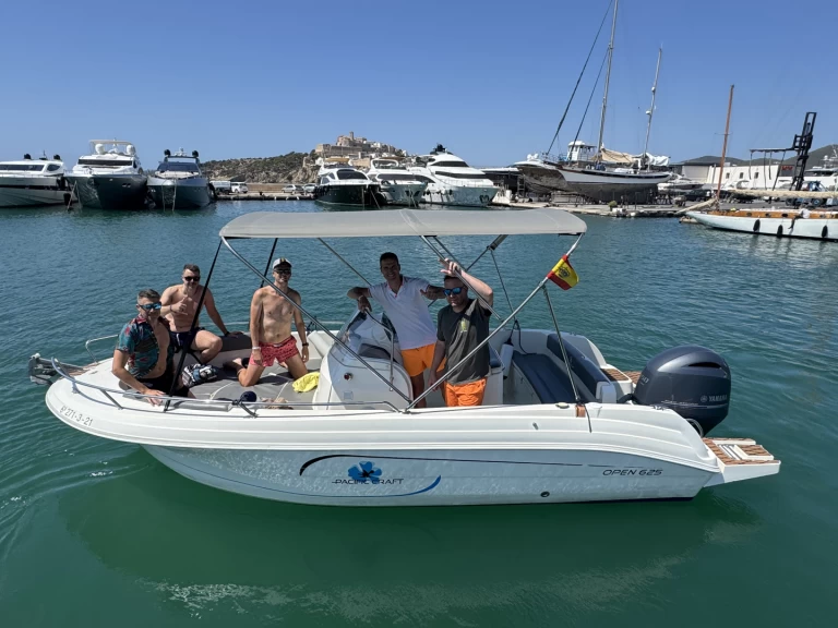 Motorboat rental with or without captain Pacific Craft Ibiza Town