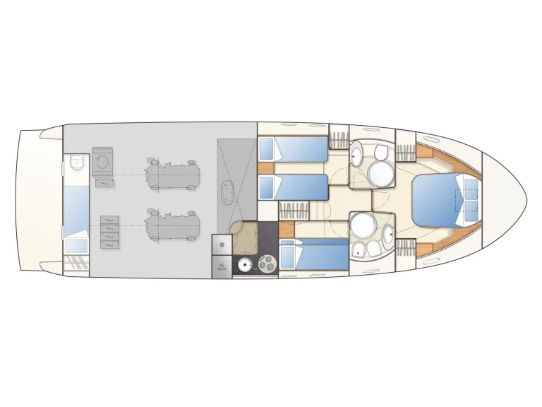 Motorboat rental with or without captain Ferretti Panjim