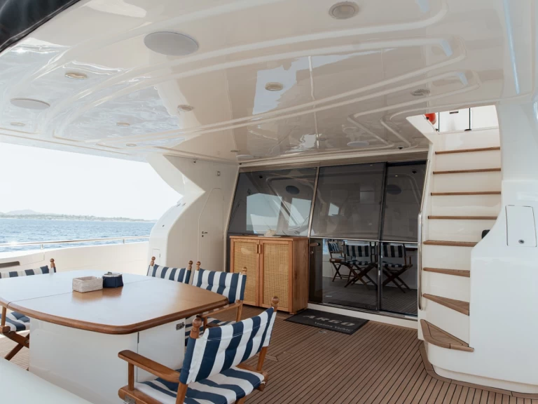 Bareboat Rental Luxury Yacht Ferretti with a boat licence