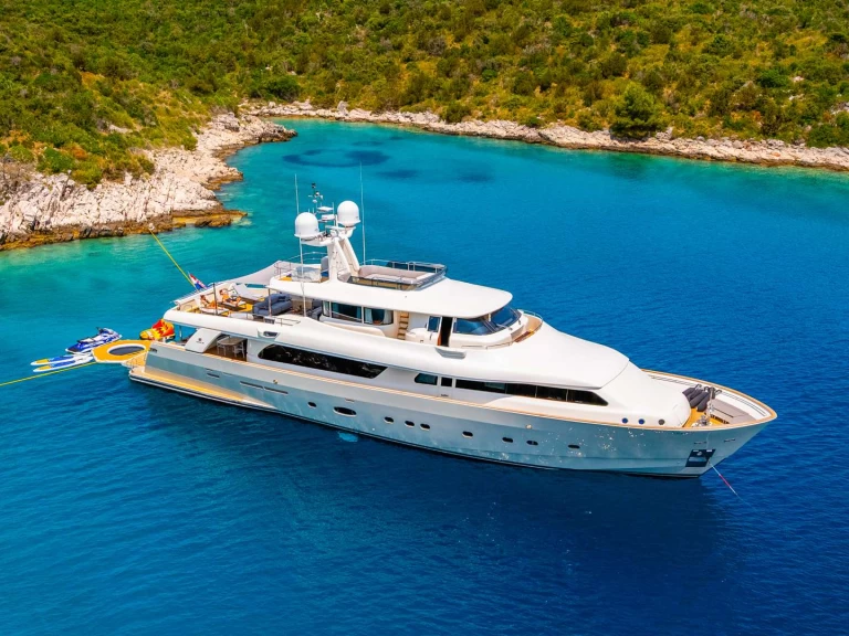 Bareboat Rental Luxury Yacht Ferretti with a boat licence