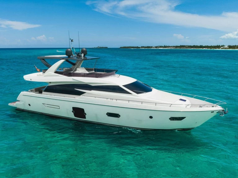 Ferretti 78 charter bareboat or captained in  Miami Beach