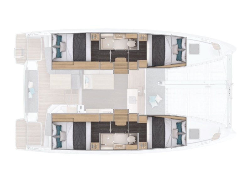 Catamaran rental with or without captain Lagoon Furnari