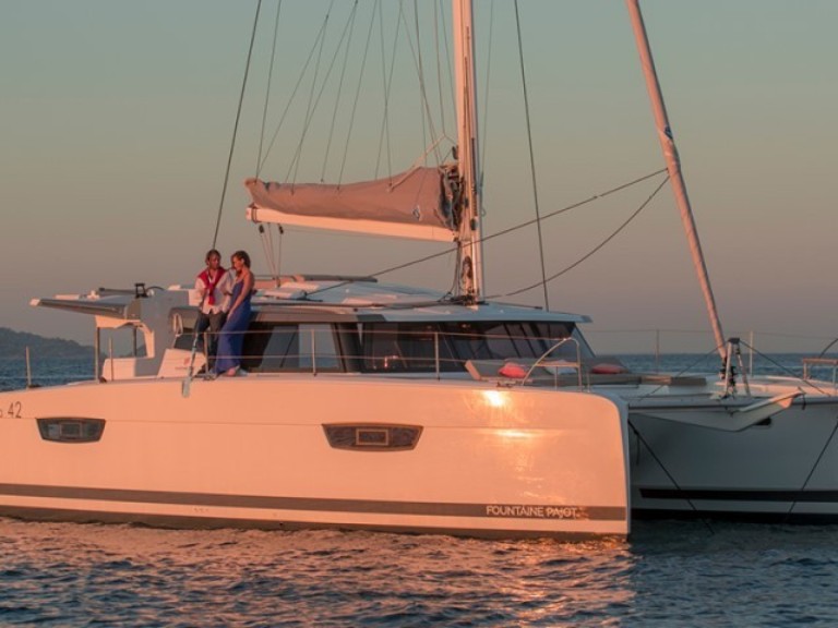 Bareboat Rental Catamaran Fountaine Pajot with a boat licence