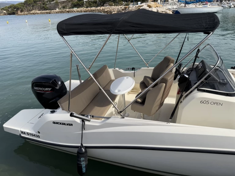 Quicksilver Activ 605 Open charter bareboat or captained in  La Madrague