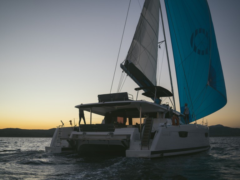 Bareboat Rental Catamaran Fountaine Pajot with a boat licence
