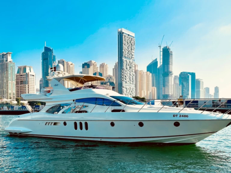 Azimut Azimut 62 Fly charter bareboat or captained in  Dubai Marina