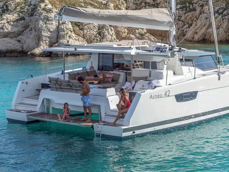 Bareboat Rental Catamaran Fountaine Pajot with a boat licence