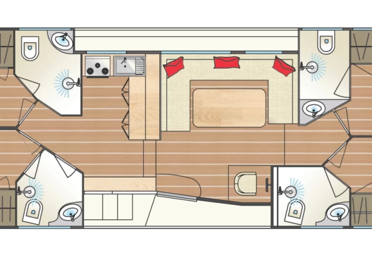 Houseboat rental with or without captain Tip-Top Chioggia