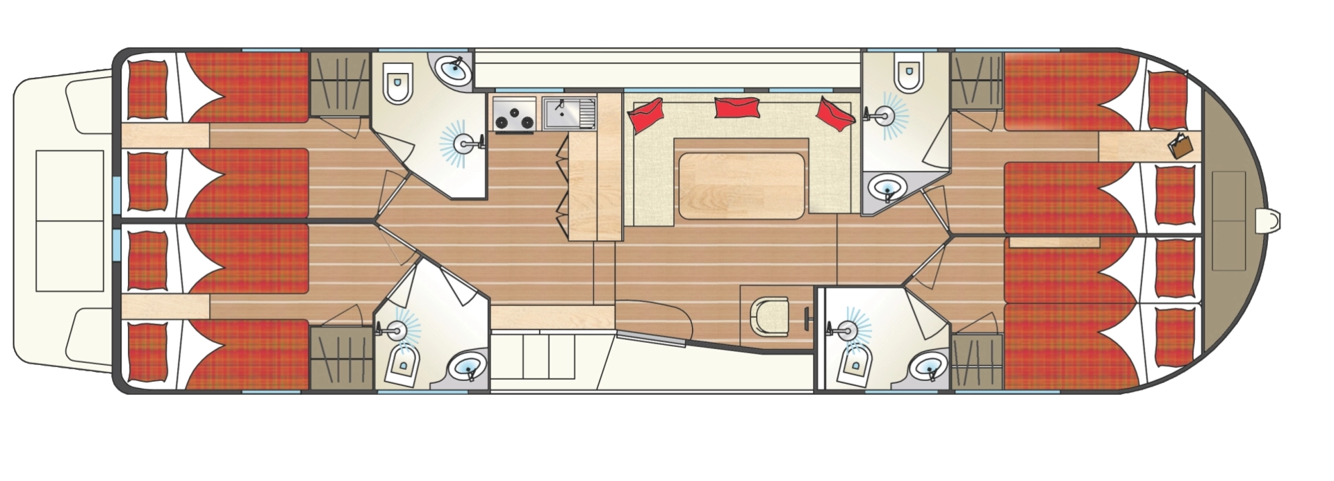 Houseboat rental with or without captain Tip-Top Chioggia