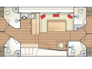 Houseboat rental with or without captain Tip-Top Chioggia