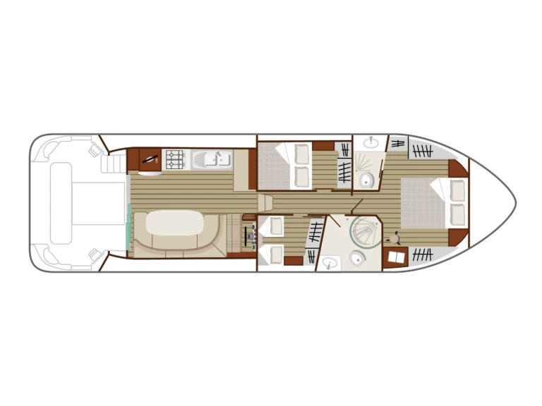 Bareboat Rental Houseboat Nicols Yacht with a boat licence