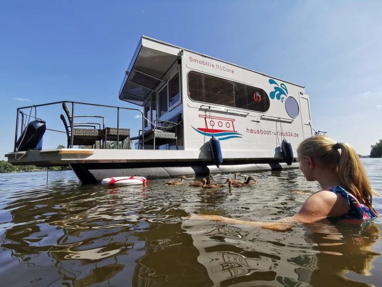 Bareboat Rental Houseboat Rolly with a boat licence