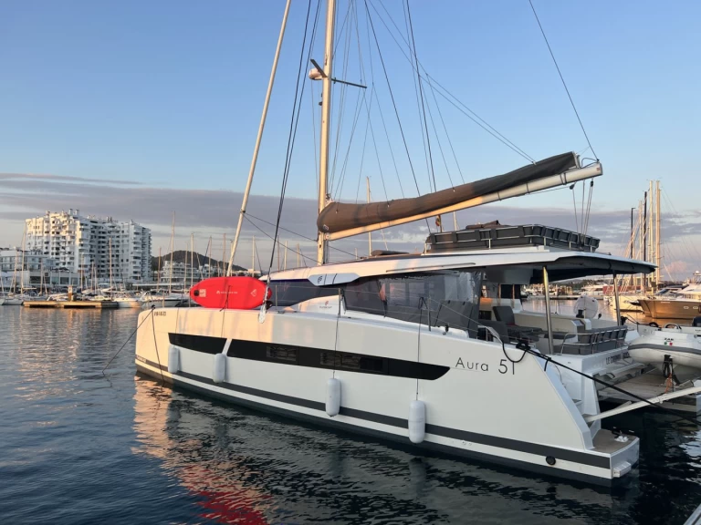 Fountaine Pajot Aura 51 charter bareboat or captained in  Le Marin