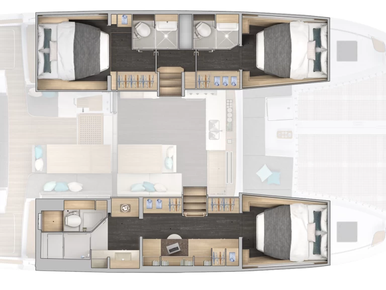 Yacht charter Papeete cheap Lagoon 43