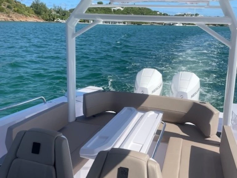 Axopar 29 Sun Top charter bareboat or captained in  Marigot