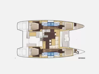 Bareboat Rental Catamaran Lagoon with a boat licence