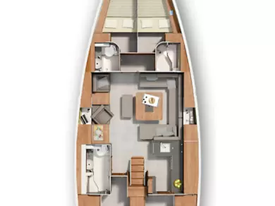 Bareboat Rental Sailboat Hanse with a boat licence