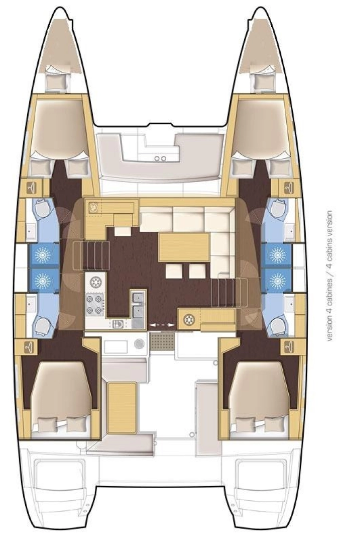 Bareboat Rental Catamaran Lagoon with a boat licence