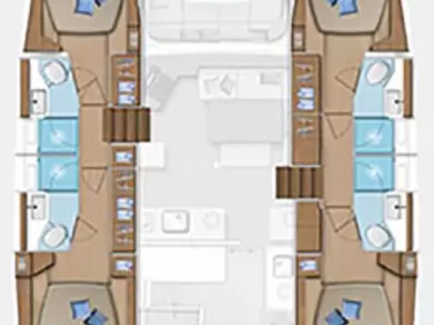 Bareboat Rental Catamaran Lagoon with a boat licence