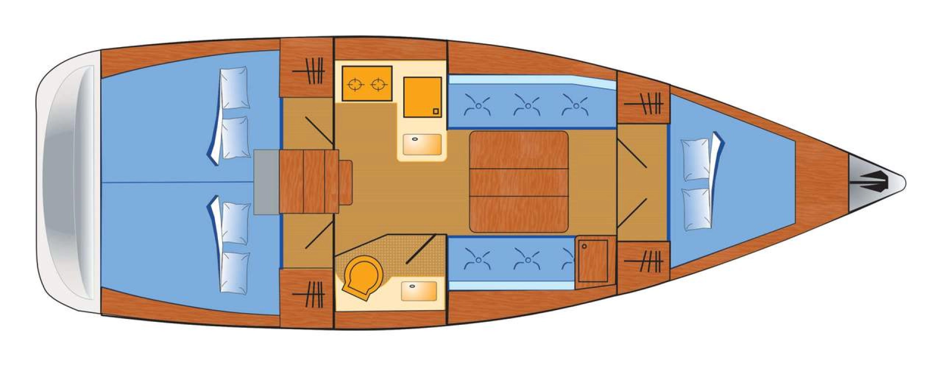 Bareboat Rental Sailboat Dufour with a boat licence