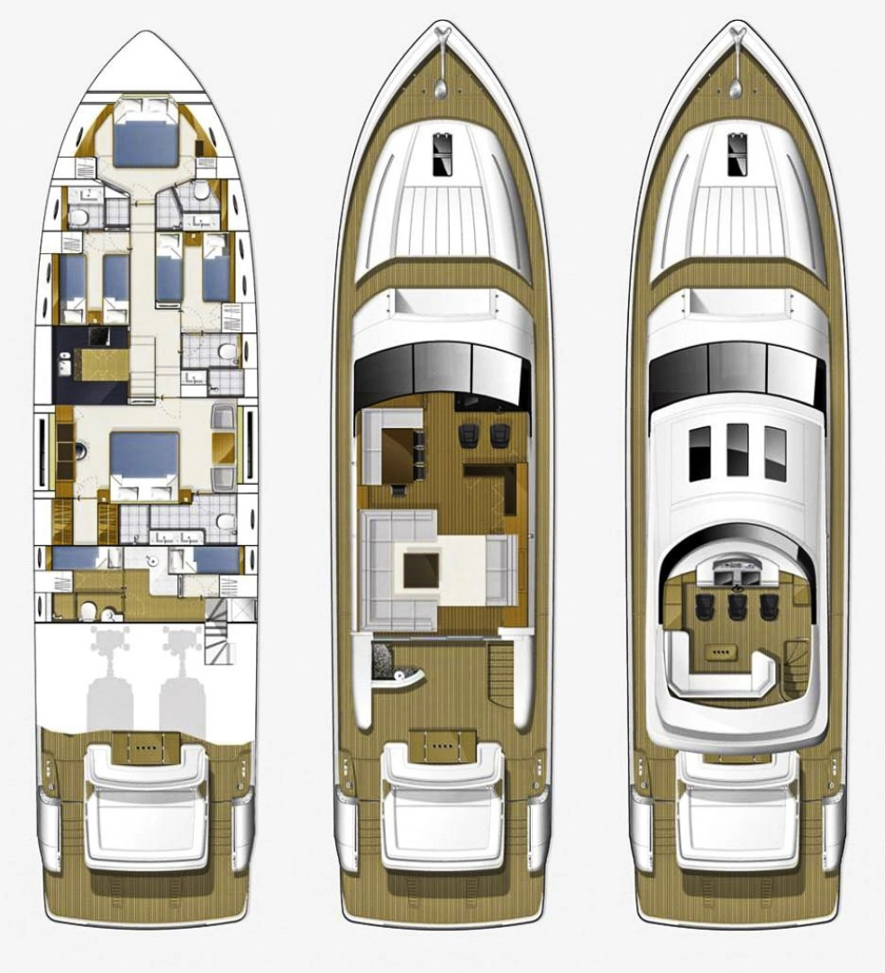 Yacht charter Kaštela cheap Princess V85