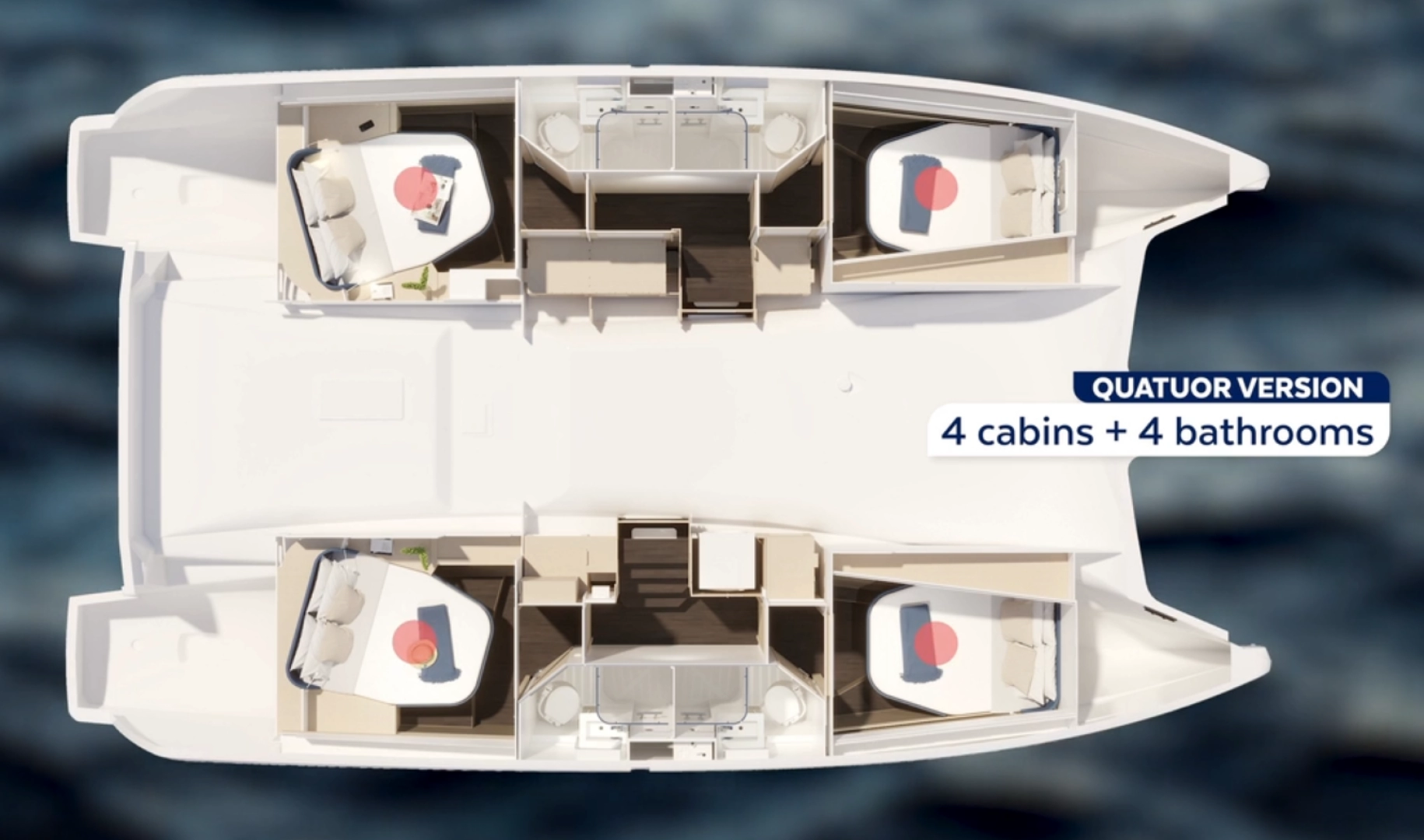 Catamaran rental in Parham Town - Fountaine Pajot Fountaine Pajot FP 44 Quatuor - 4 cab.