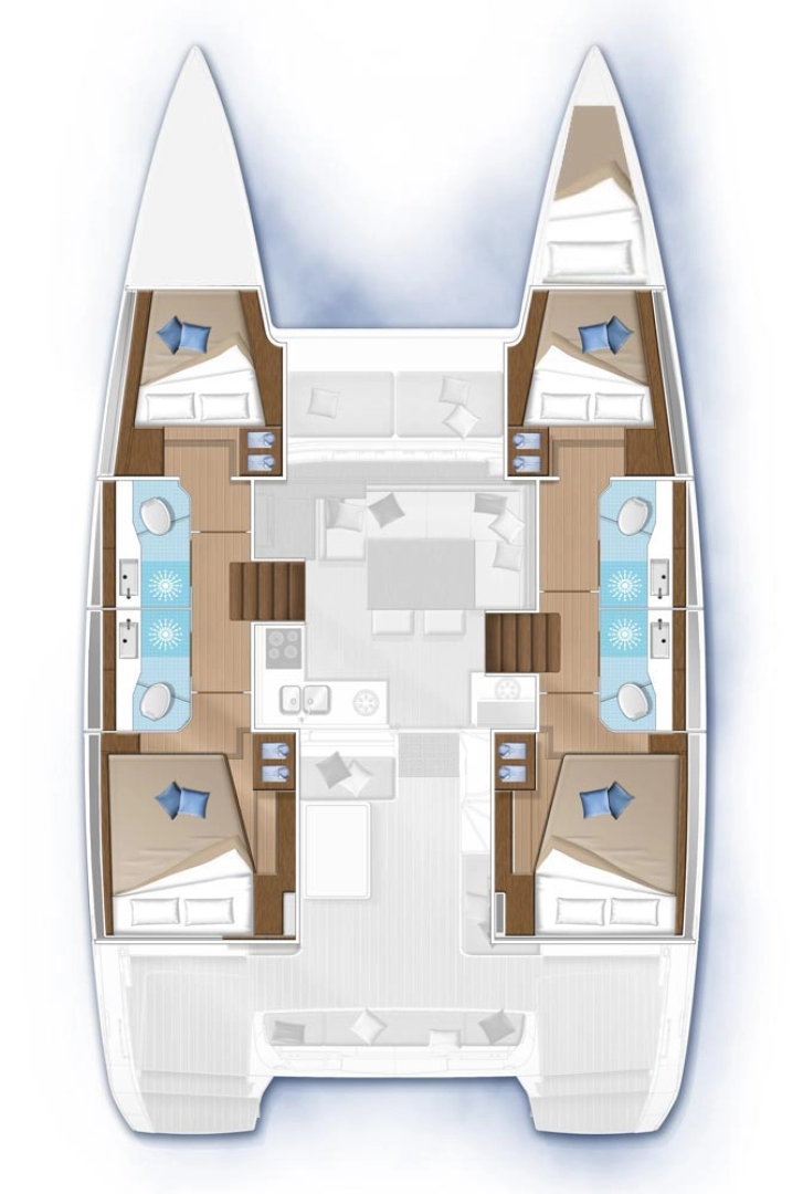 Catamaran rental with or without captain Lagoon Golfo Aranci