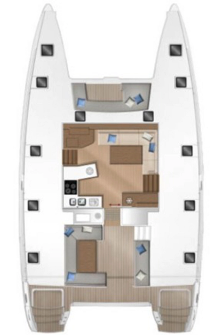 Bareboat Rental Catamaran Lagoon with a boat licence