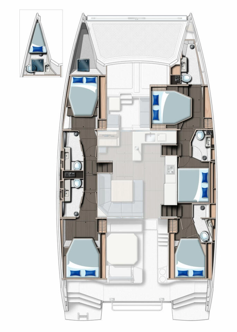 Leopard Catamarans / Robertson & Caine Leopard 50 - 5 + 1 cab charter bareboat or captained in  Palma de Mallorca
