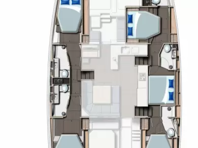 Leopard Catamarans / Robertson & Caine Leopard 50 - 5 + 1 cab charter bareboat or captained in  Palma de Mallorca