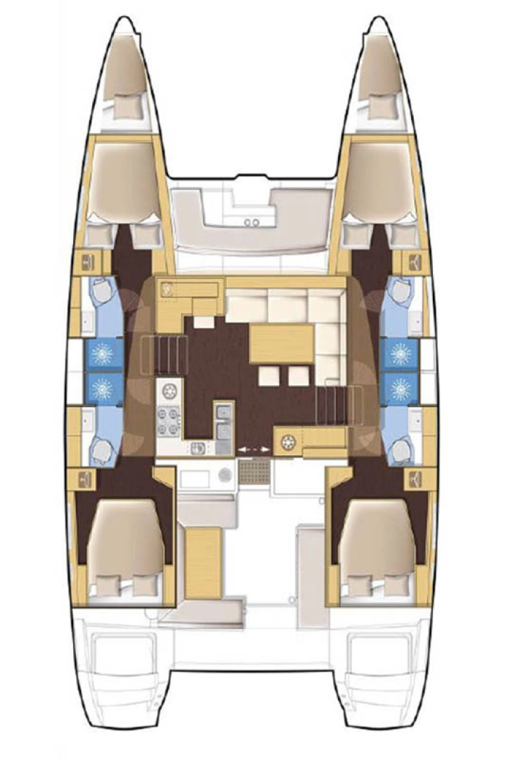 Bareboat Rental Catamaran Lagoon with a boat licence