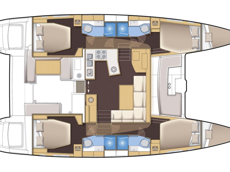 Bareboat Rental Catamaran Lagoon with a boat licence