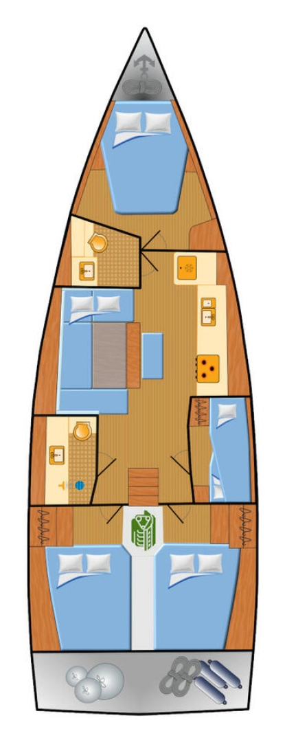Bareboat Rental Sailboat Dufour with a boat licence