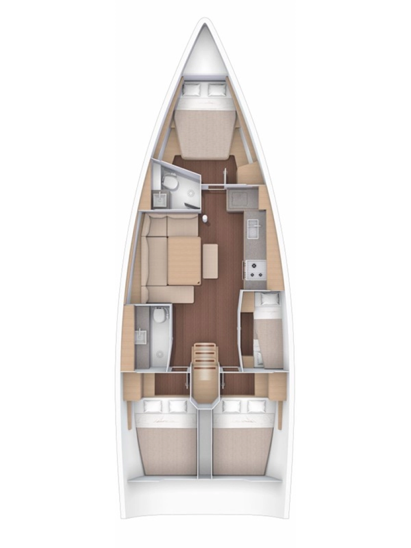 Bareboat Rental Sailboat Dufour with a boat licence