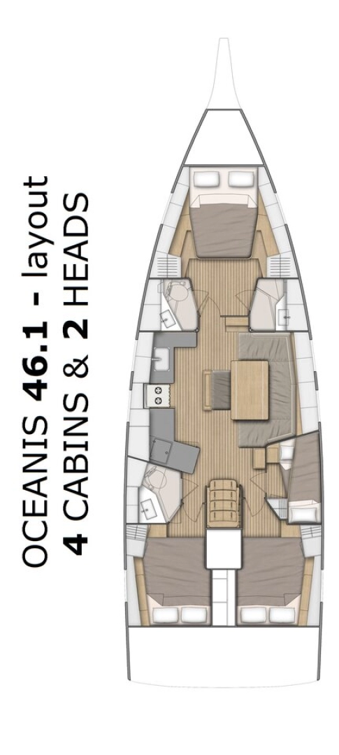 Sailboat rental in Split - Bénéteau Oceanis 46.1