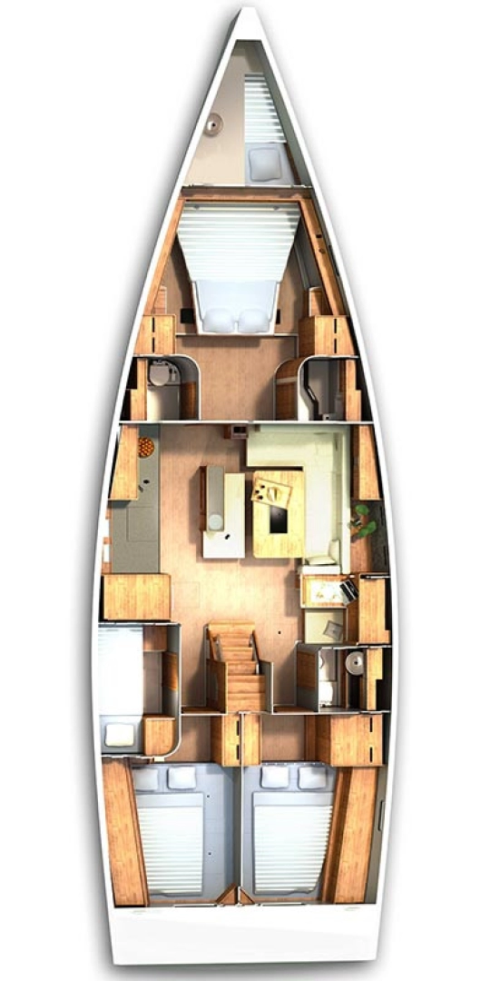 Bareboat Rental Sailboat Hanse with a boat licence