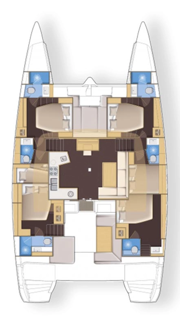 Bareboat Rental Catamaran Lagoon with a boat licence